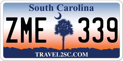 SC license plate ZME339
