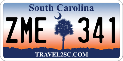 SC license plate ZME341