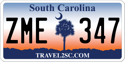 SC license plate ZME347