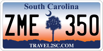 SC license plate ZME350