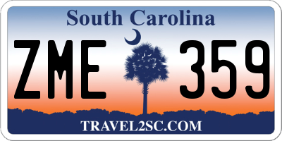 SC license plate ZME359