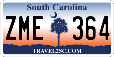 SC license plate ZME364