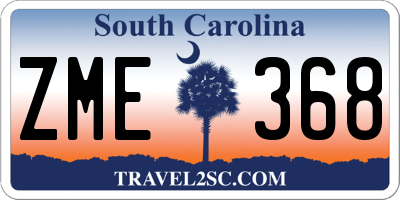 SC license plate ZME368