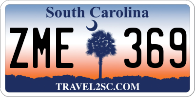 SC license plate ZME369