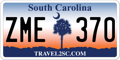 SC license plate ZME370