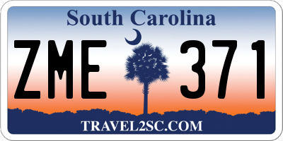 SC license plate ZME371