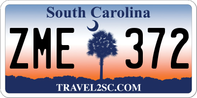 SC license plate ZME372