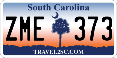 SC license plate ZME373