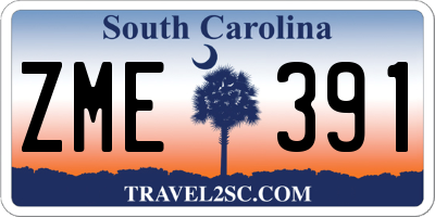 SC license plate ZME391
