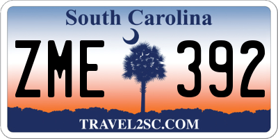 SC license plate ZME392