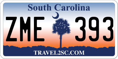 SC license plate ZME393