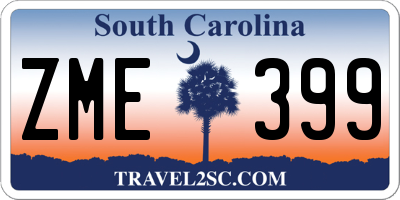 SC license plate ZME399