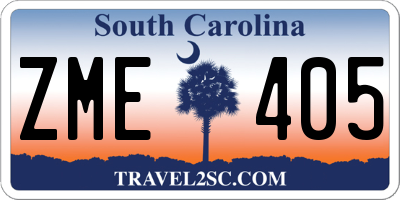 SC license plate ZME405
