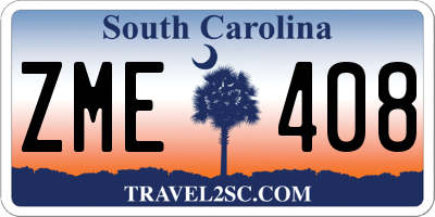 SC license plate ZME408