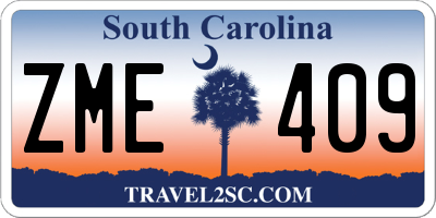 SC license plate ZME409
