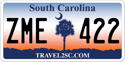 SC license plate ZME422