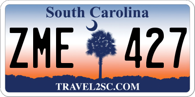 SC license plate ZME427