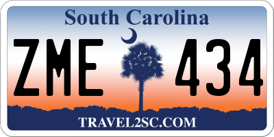 SC license plate ZME434