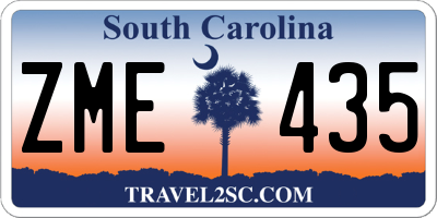 SC license plate ZME435