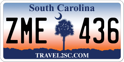 SC license plate ZME436