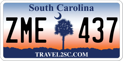 SC license plate ZME437