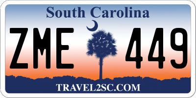 SC license plate ZME449