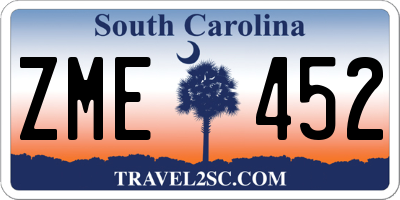 SC license plate ZME452