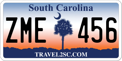 SC license plate ZME456
