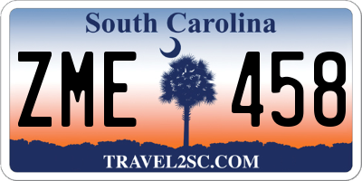 SC license plate ZME458