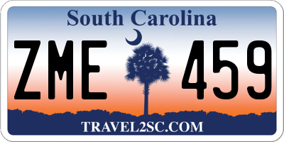 SC license plate ZME459