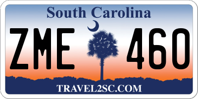 SC license plate ZME460