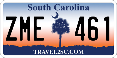 SC license plate ZME461