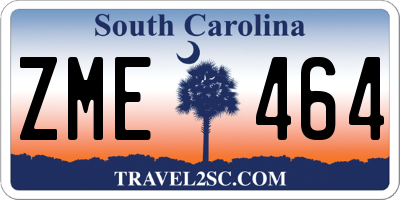 SC license plate ZME464
