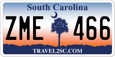 SC license plate ZME466