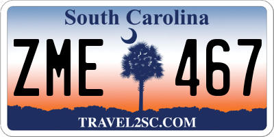 SC license plate ZME467