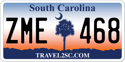 SC license plate ZME468
