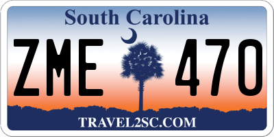SC license plate ZME470