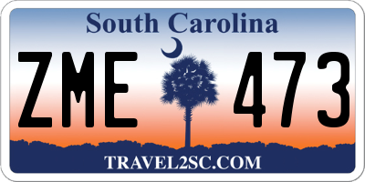 SC license plate ZME473