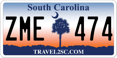 SC license plate ZME474