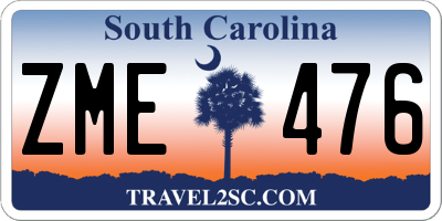 SC license plate ZME476