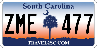 SC license plate ZME477