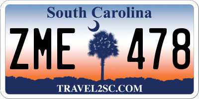 SC license plate ZME478