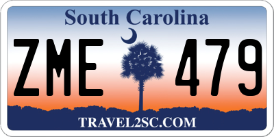 SC license plate ZME479