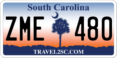 SC license plate ZME480