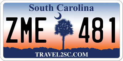 SC license plate ZME481