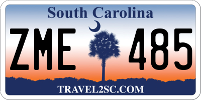 SC license plate ZME485