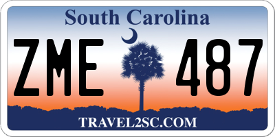 SC license plate ZME487