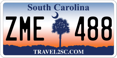 SC license plate ZME488