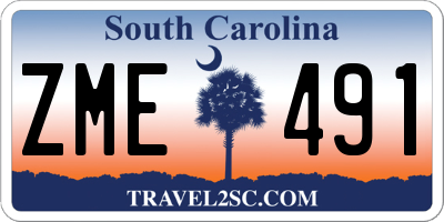SC license plate ZME491