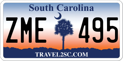 SC license plate ZME495